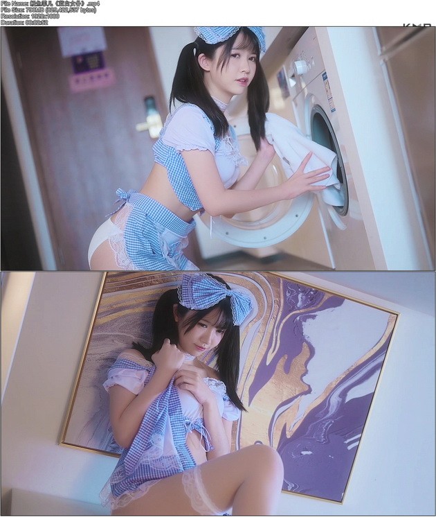 鳗鱼霏儿《蓝白女仆》[mp4/790M]